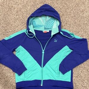 Puma Women’s Purple and Teal Lightweight Hoodie